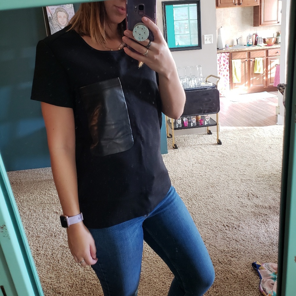 Unique Black Tee. NEVER WORN